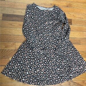 Place Leopard Print Kids Dress - Black and Brown